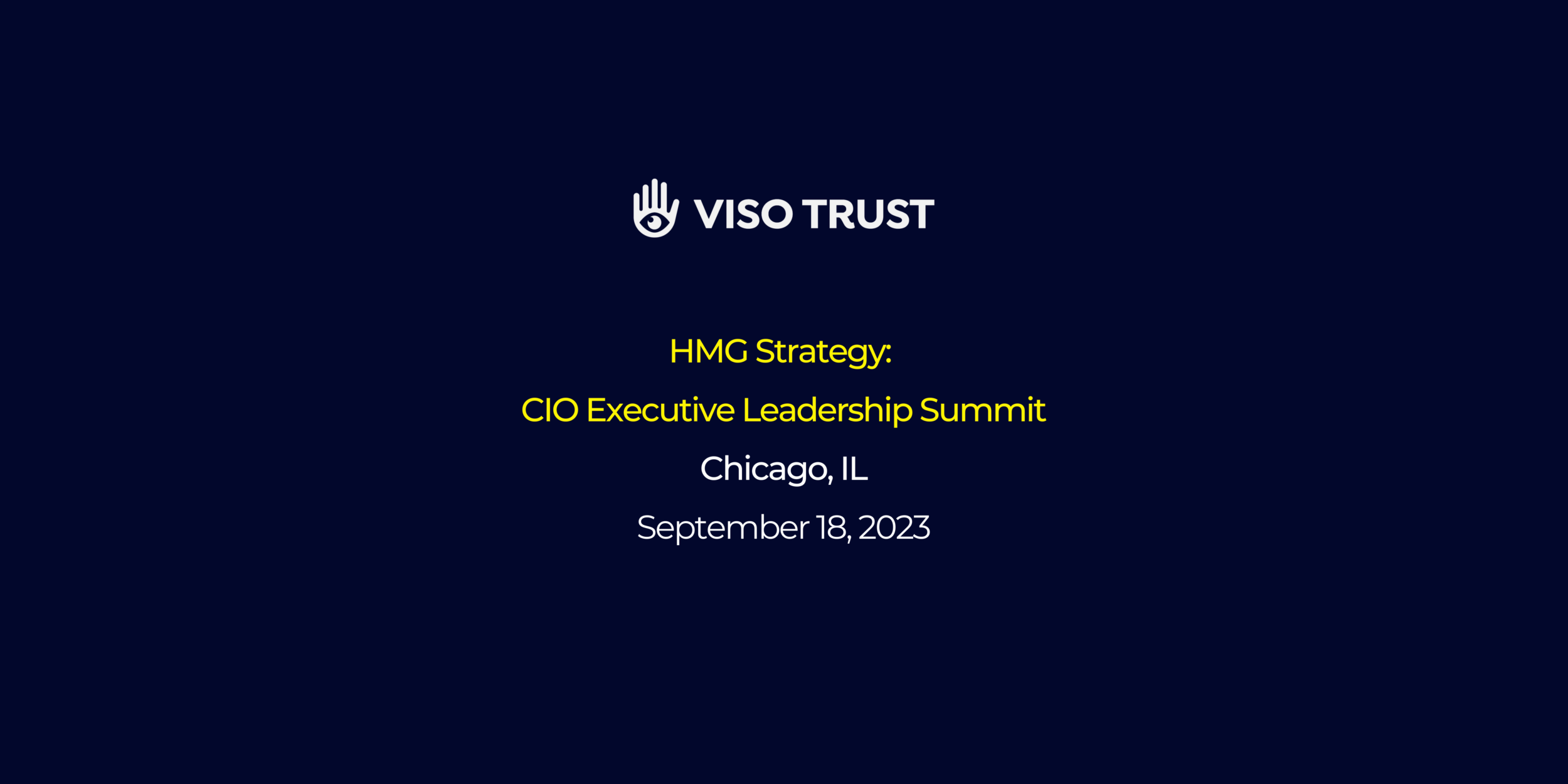 HMG Strategy: CIO Executive Leadership Summit in Chicago